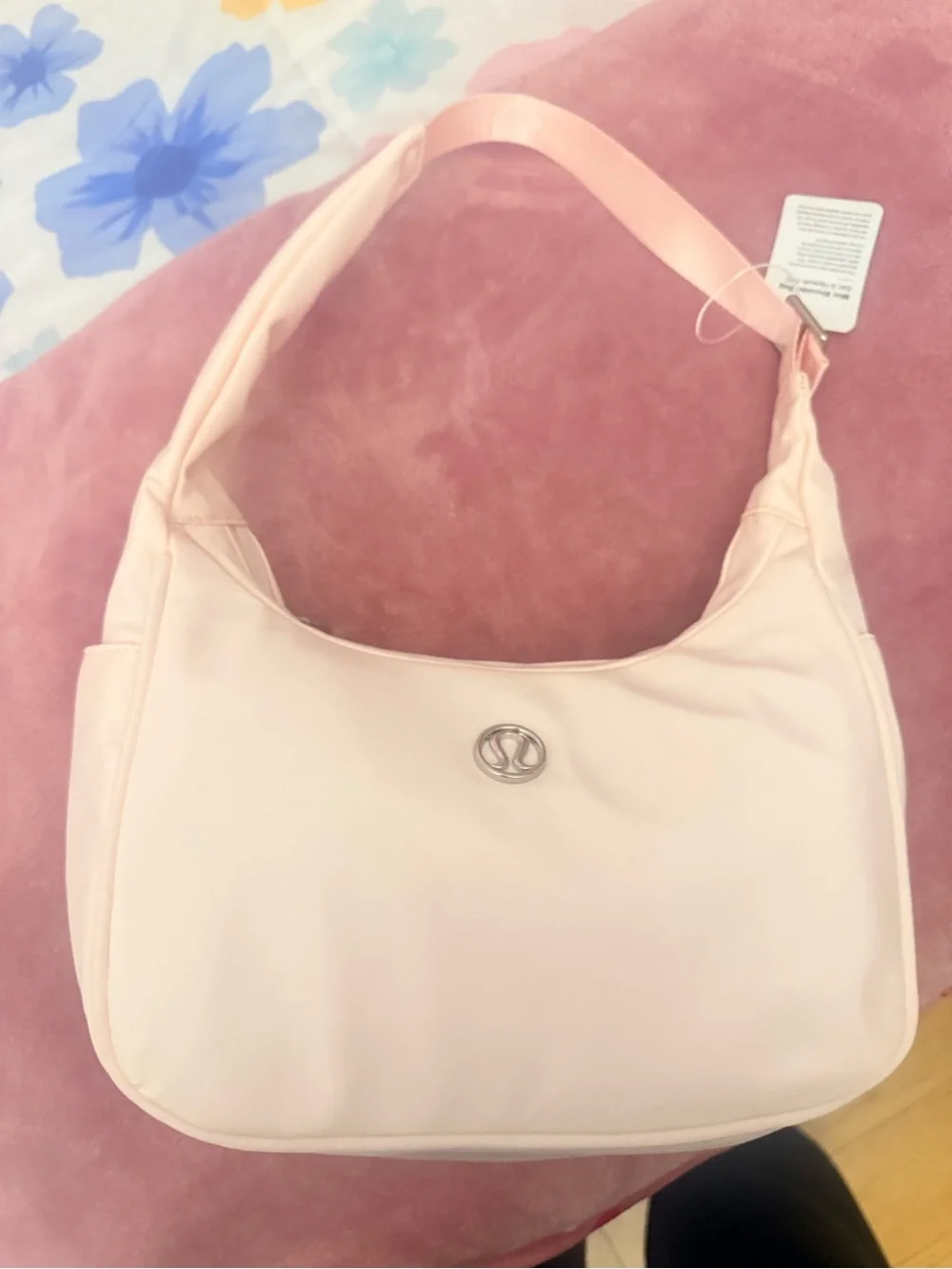 athletica Pale Pink Hobo Shoulder Bag